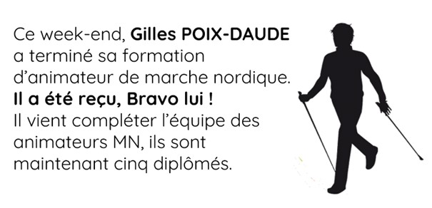 Pratiquant de marche en Filliere lors d'une activité de marche nordique.