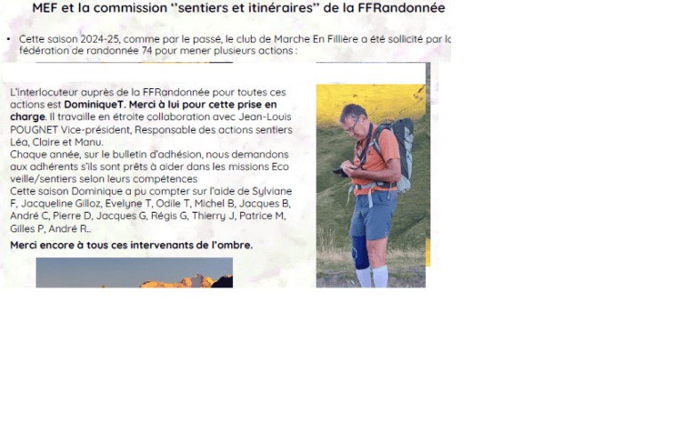 Marche en Fillière randonnée randonnée pédestre sentiers nature activités optima.
